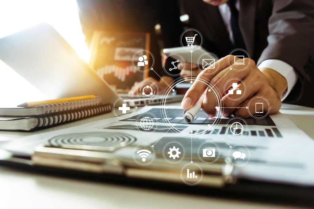 Person working on documents